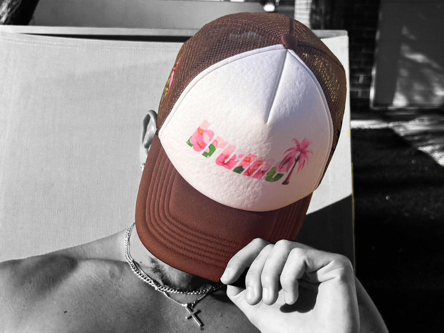 Hibiscus Foam Trucker